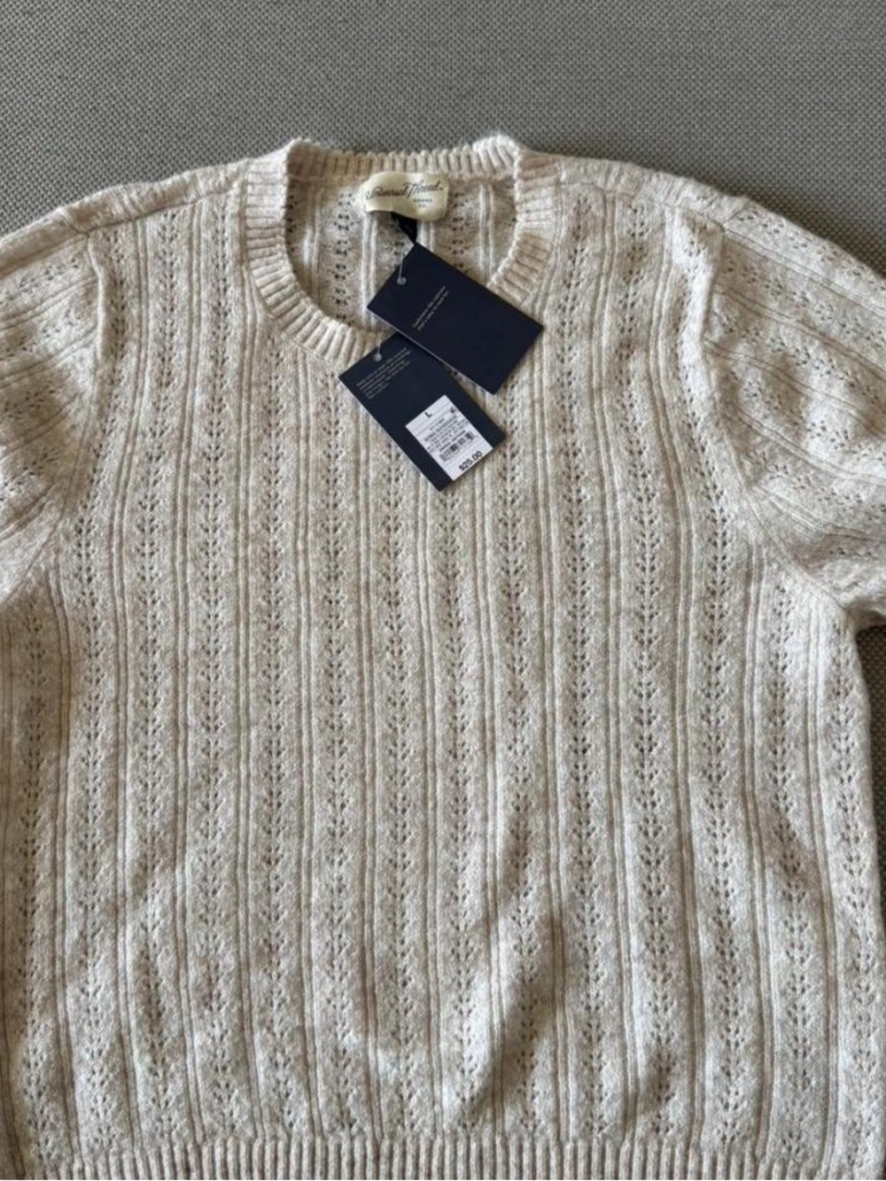 Pointelle Crewneck Sweater
